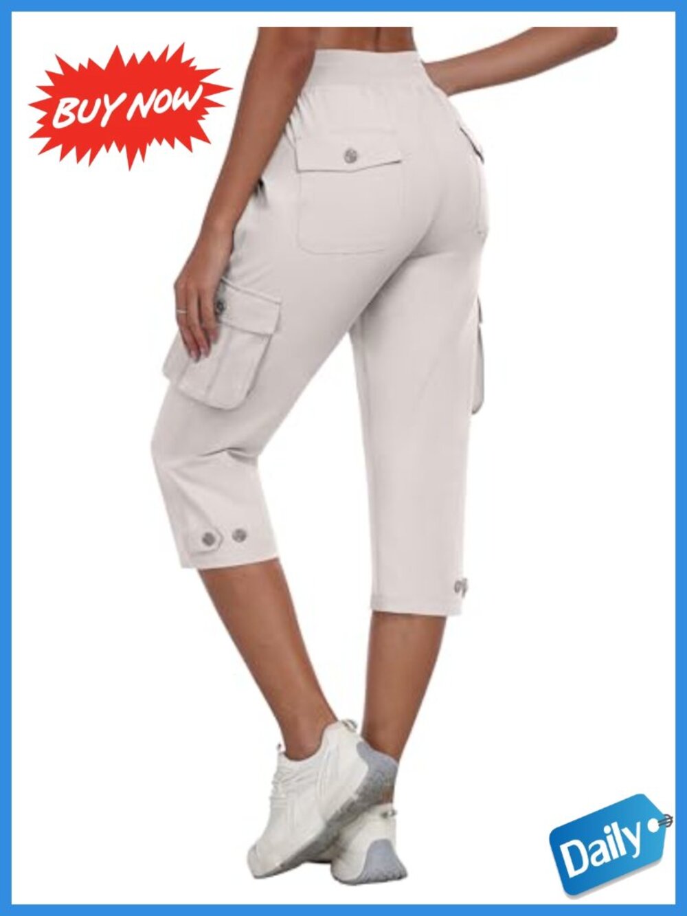 Women's Cargo Capris Pants Quick Dry Lightweight Hiking Travel